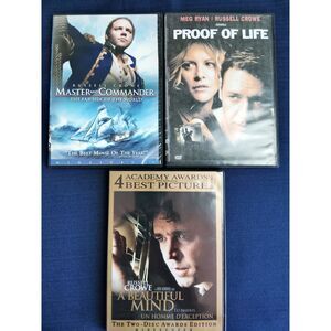 Russell Crowe DVD  Bundle Lot of 3 Movies